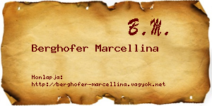 Berghofer Marcellina névjegykártya